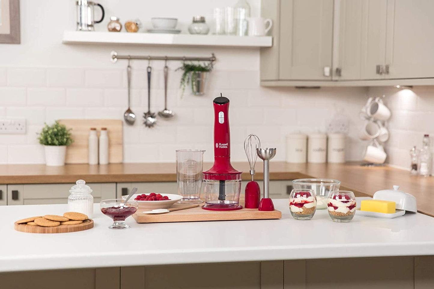 Russell Hobbs 24700 Rod Blender with Stainless Steel Rod 500W Red