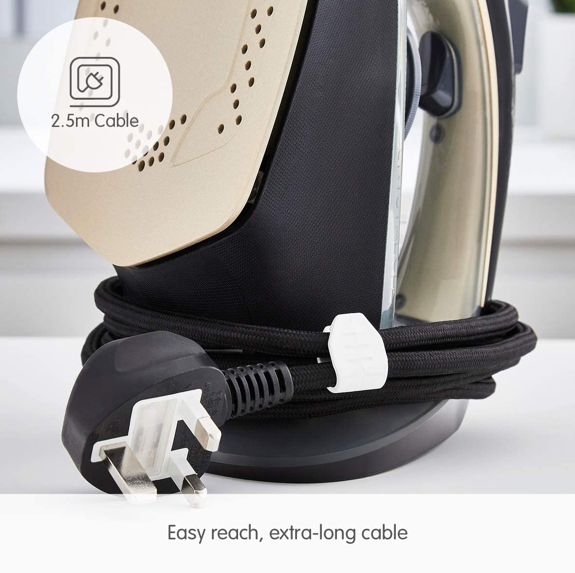 Morphy Richards 300302 Steam Iron Crystal Clear Water Tank 2400W Gold