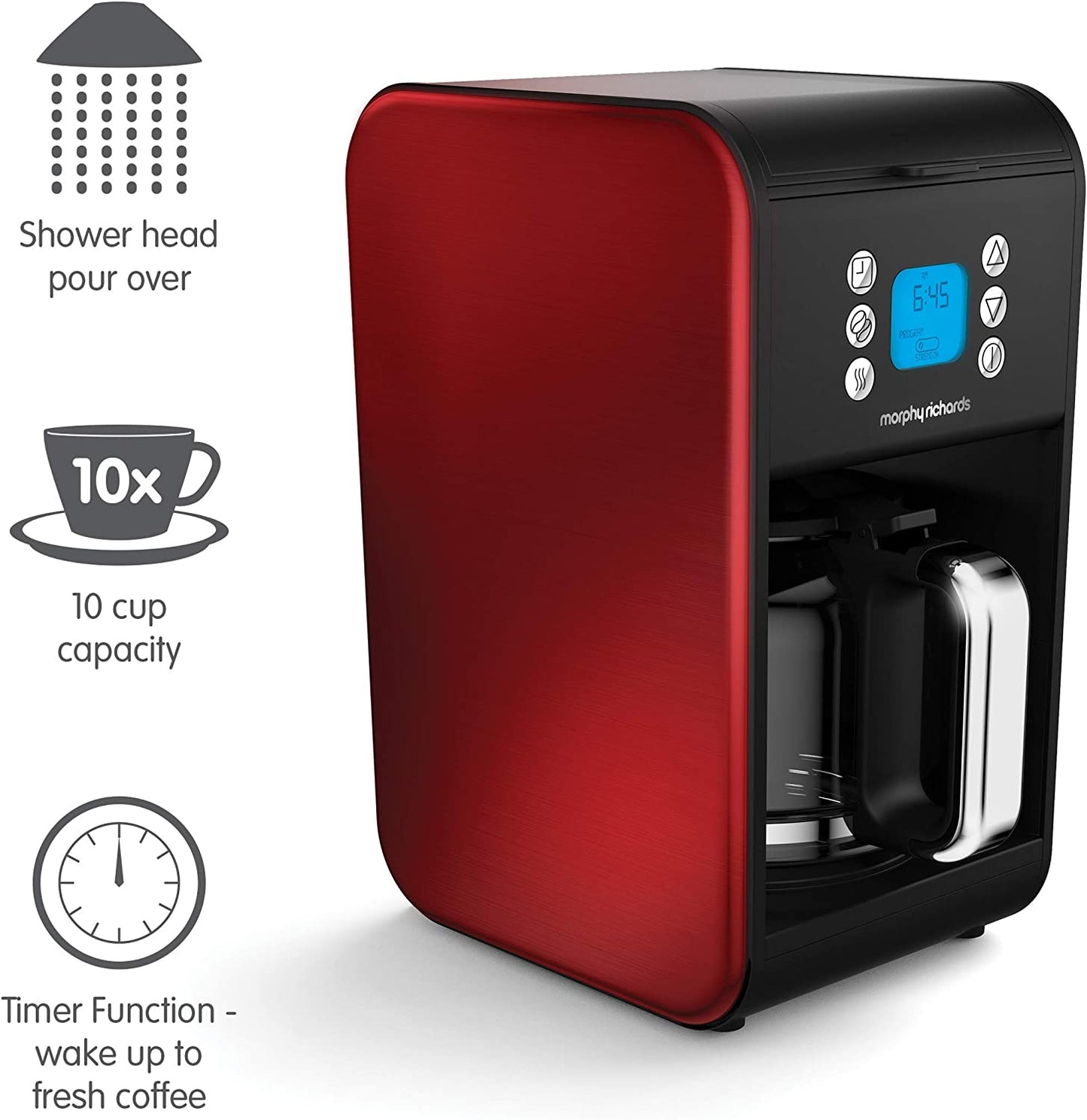 Morphy Richards 162009 Accents Filter Coffee Machine Red