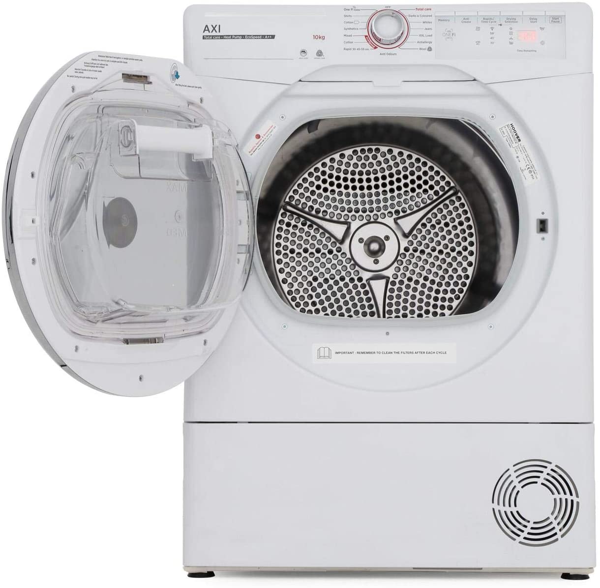 HOOVER ATDHY10A2TKEX Hybrid Dryer, 10Kg A++, White