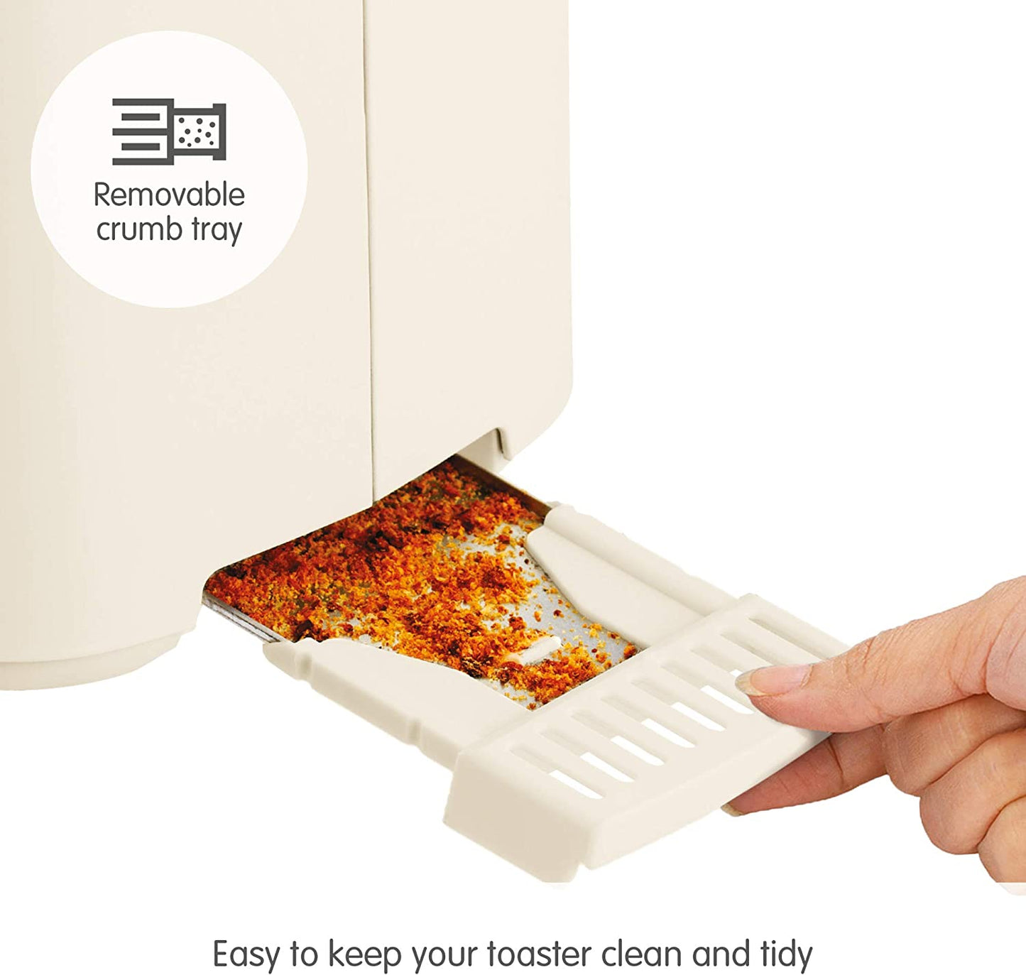 Morphy Richards 222065 Equip 2 Slice Toaster 800W Cream