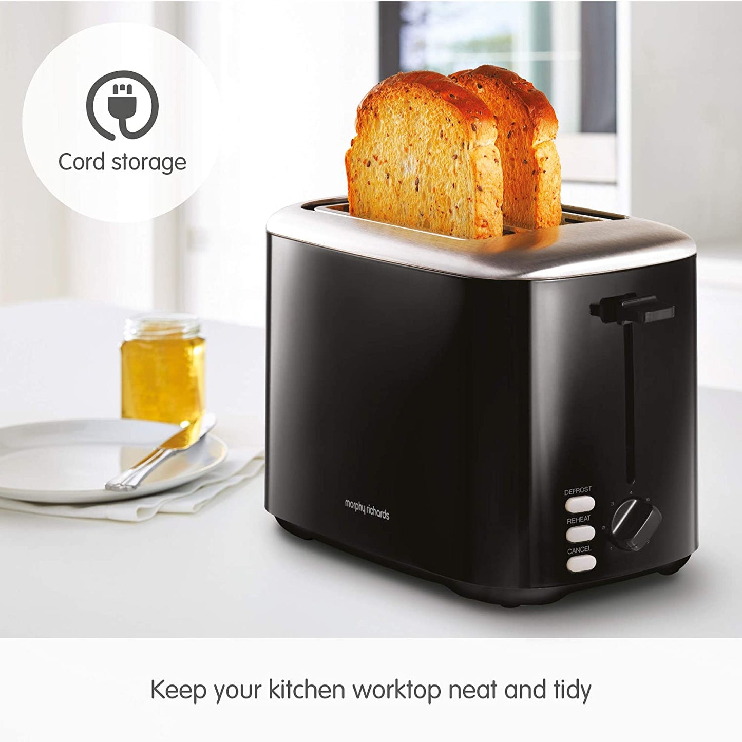Morphy Richards 222064 Equip 2 Slice Toaster 800W Black