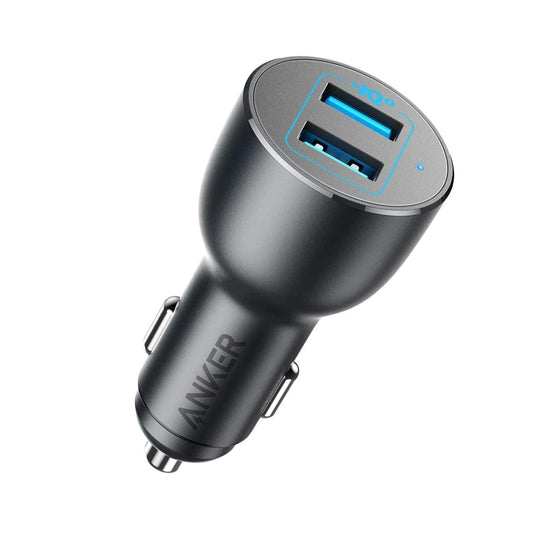 Anker PowerDrive III 2 Port 36W Alloy Car Charger Black