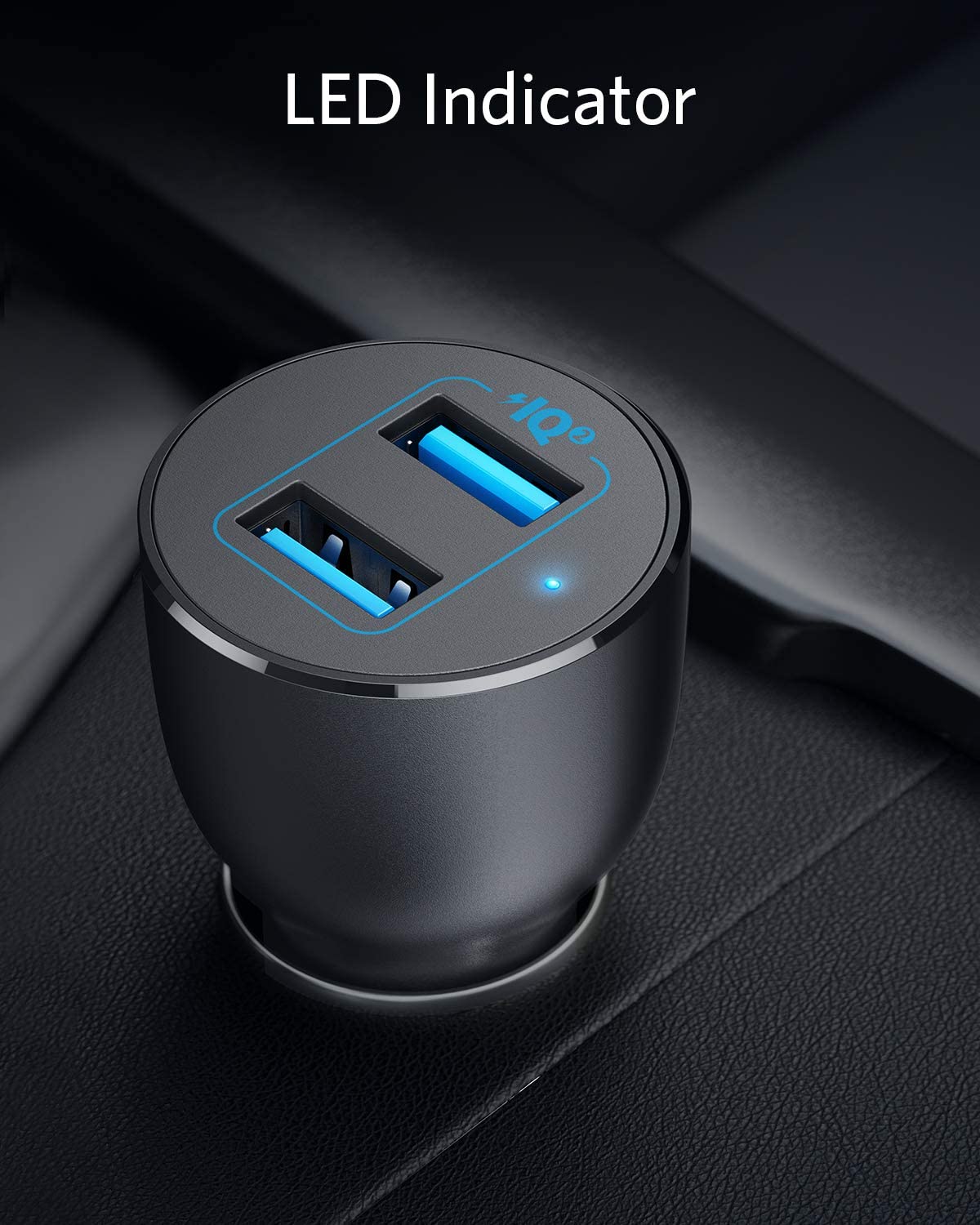 Anker PowerDrive III 2 Port 36W Alloy Car Charger Black