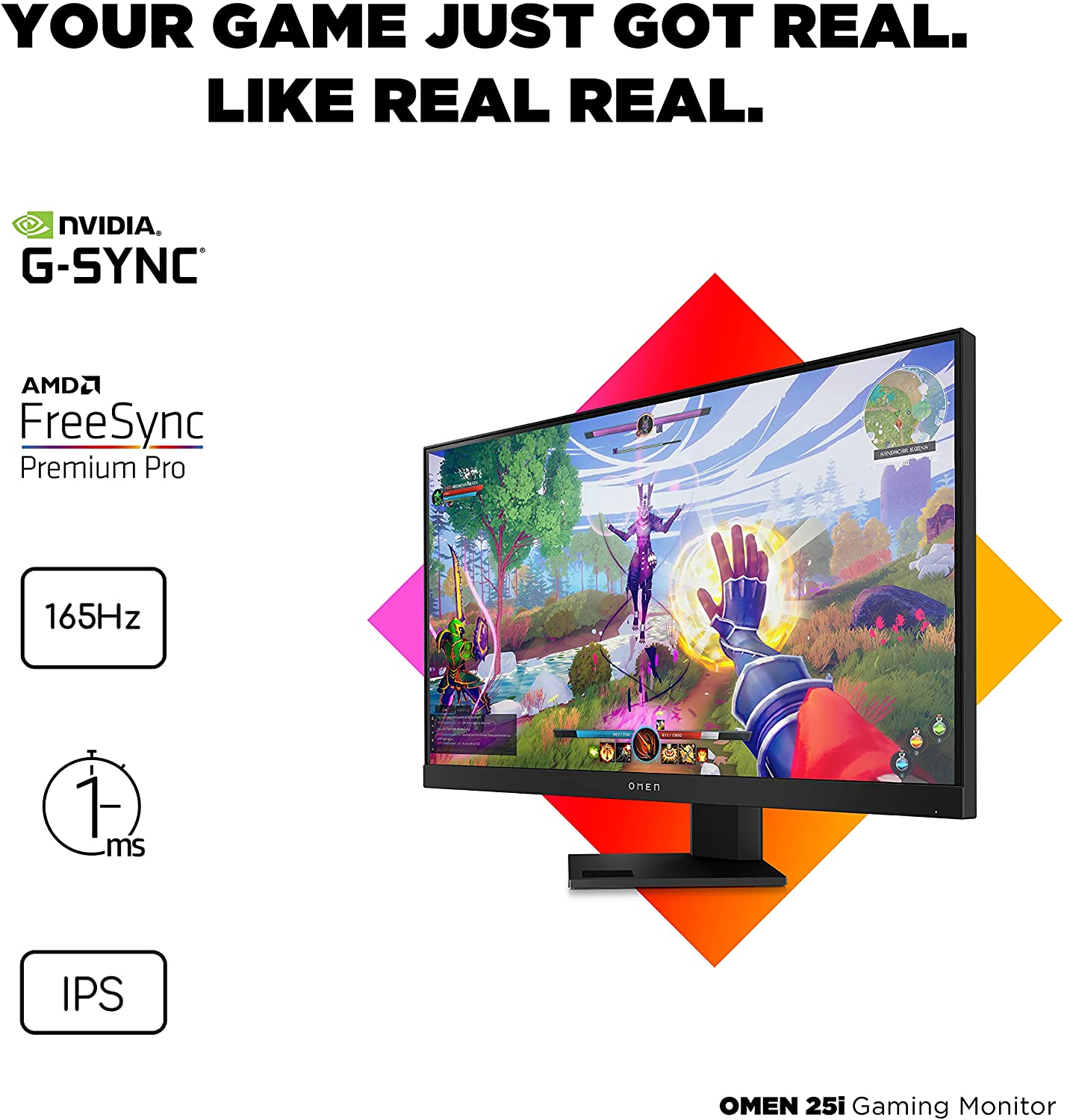 HP MONITOR 24.5'', 25i OMEN GAMING HOME