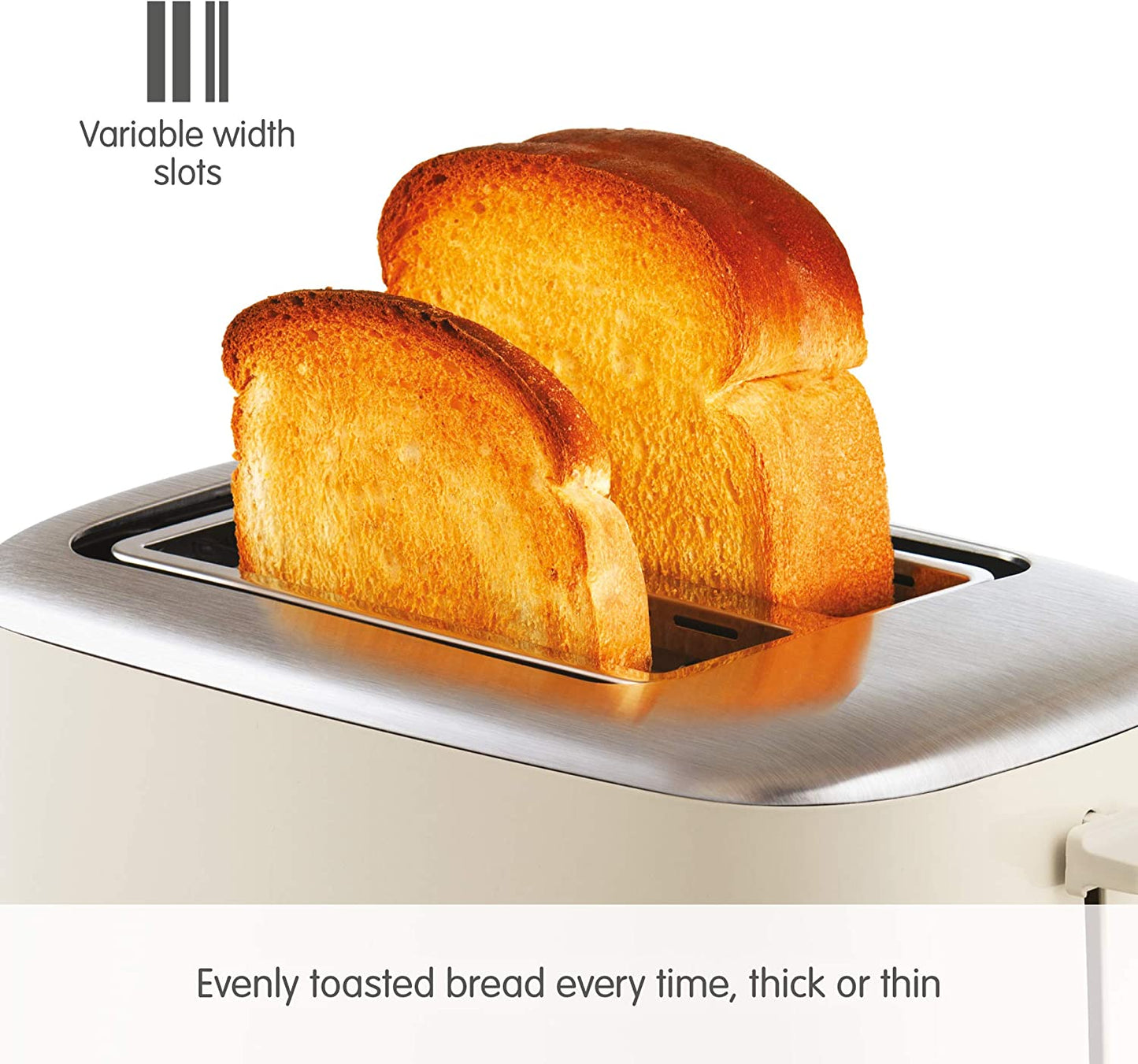 Morphy Richards 222065 Equip 2 Slice Toaster 800W Cream