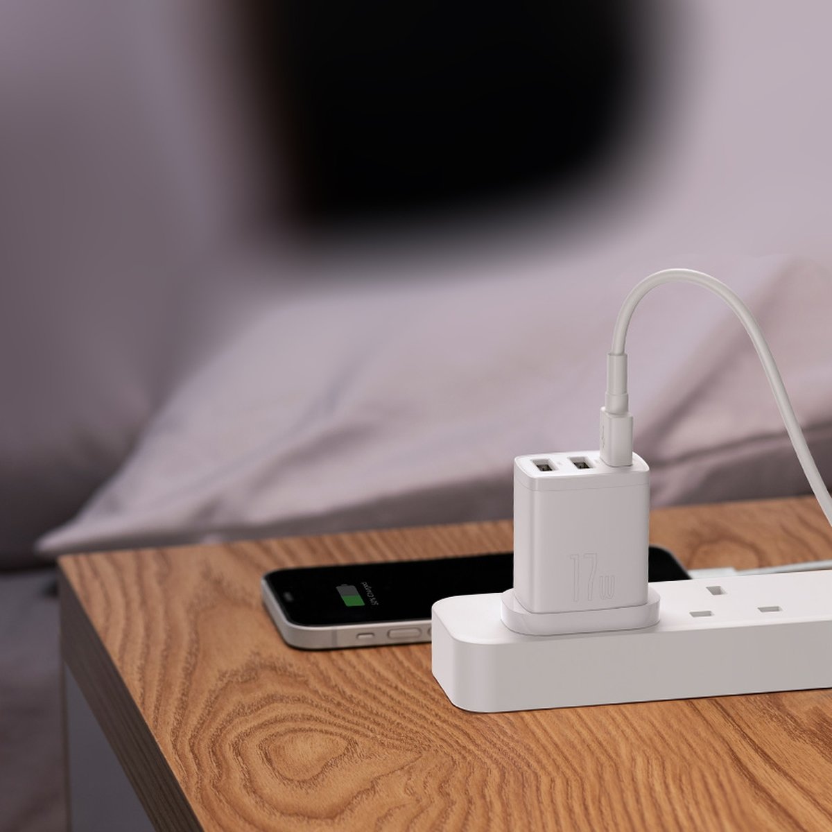 Baseus Charger Wall 3xUSBA 3.4A UK White