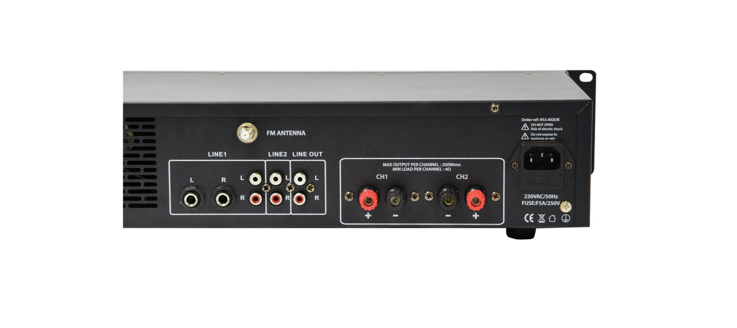 Adastra A2 Stereo Amplifier 2x200W 953.402UK