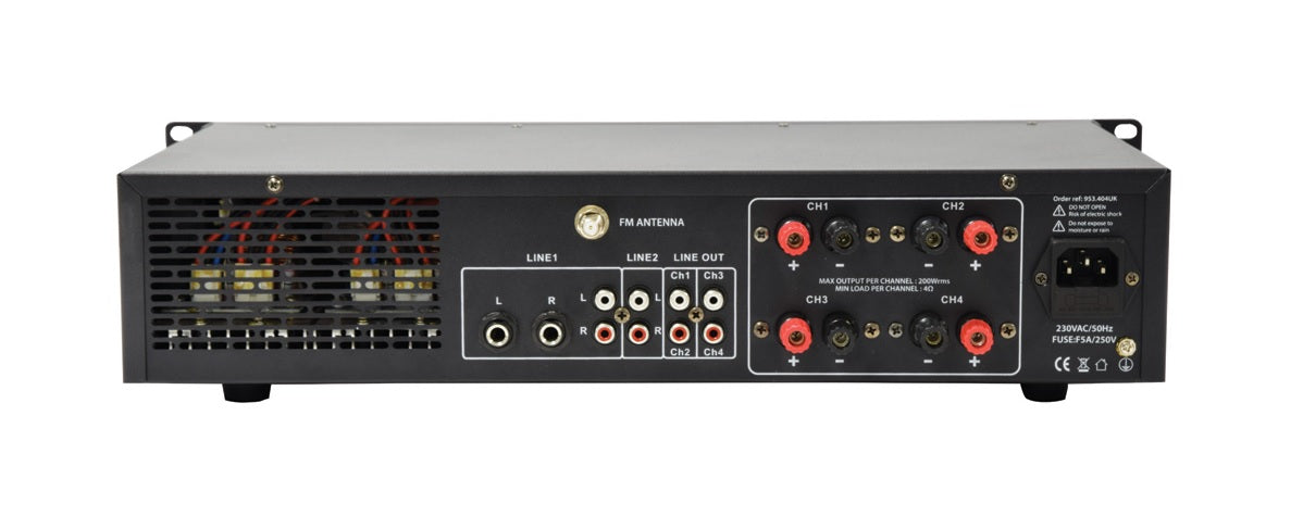 Adastra A4 Dual Stereo Amplifier 4x200W 953.404UK
