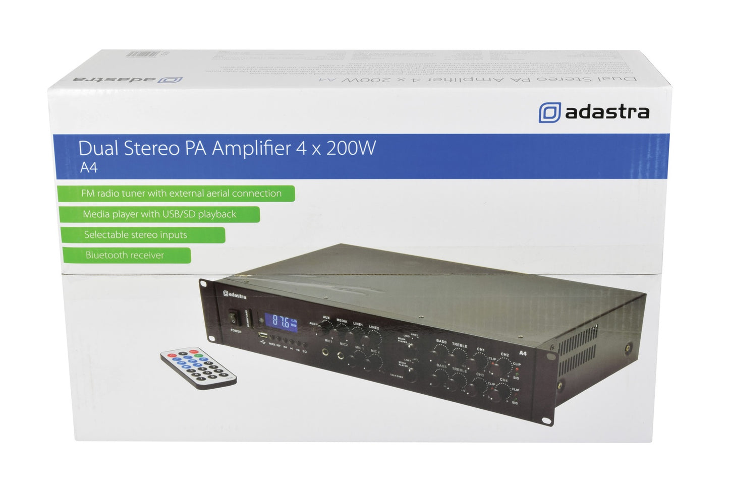 Adastra A4 Dual Stereo Amplifier 4x200W 953.404UK