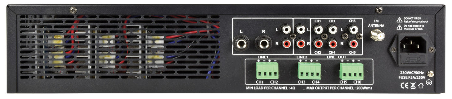 Adastra A6 Triple Stereo Amplifier 6x200W 953.406UK