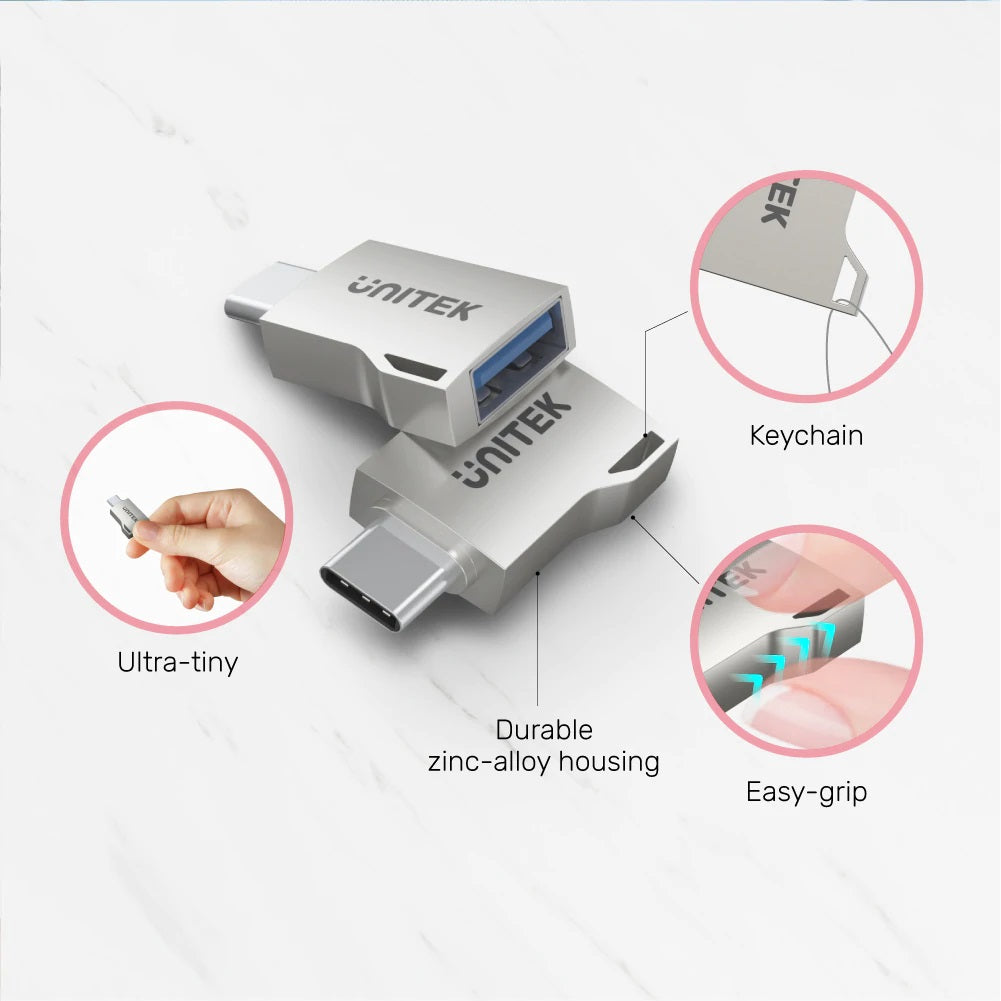 Unitek MC Adaptor USB-A Female to USB-C Male OTG A1025GNI