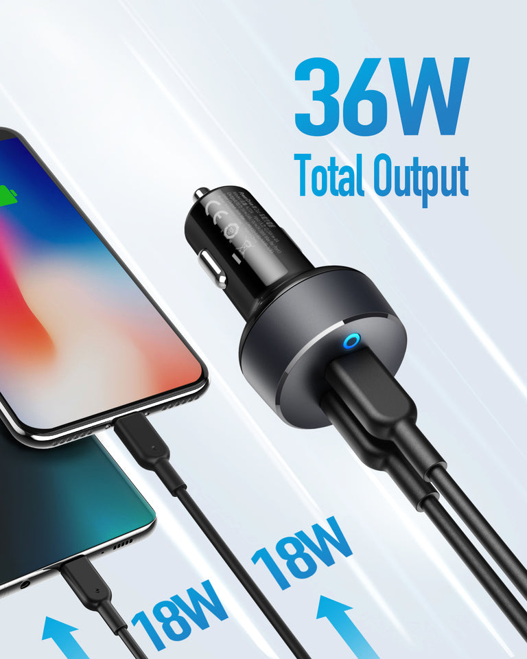 Anker PowerDrive+ III Duo TypeC 48W Car Charger Rolls Technology