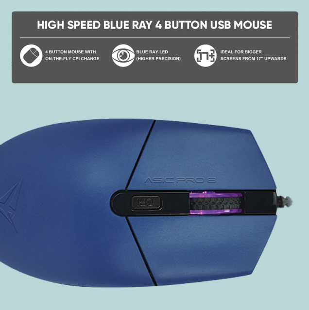 Alcatroz ASIC PRO 8 Wired Mouse