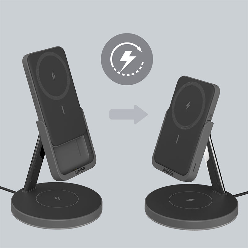 Anker PowerWave Mag-Go 2-in-1 5K Magnetic Powerbank And Wireless Stand 5000mAh Black
