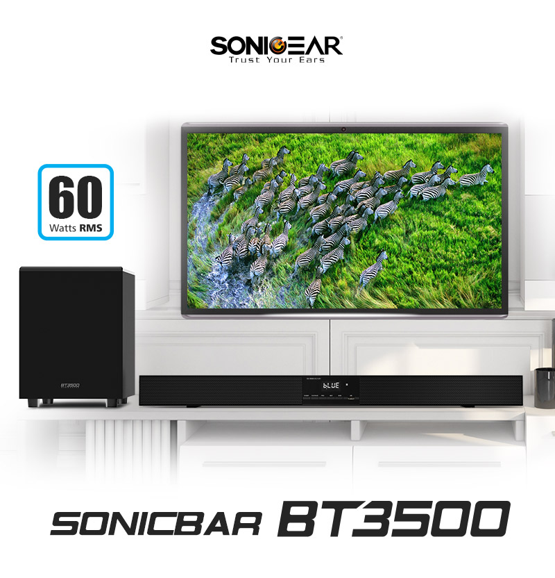 SonicGear BT3500 Soundbar with Subwoofer BT/USB/FM
