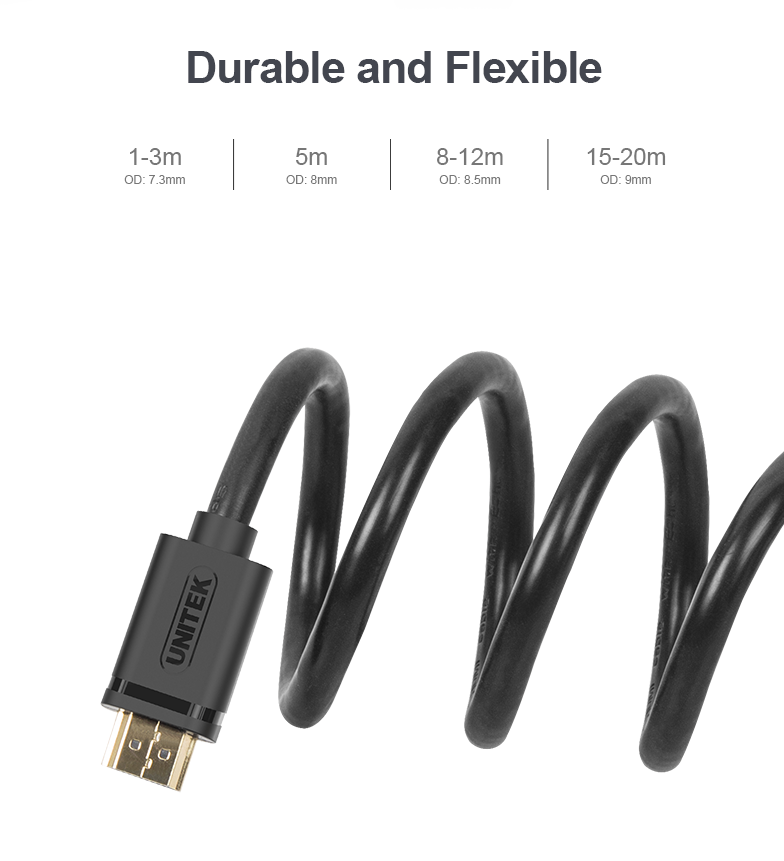 Unitek Y-C138M Premium 100% Copper HDMI Cable 2.0m