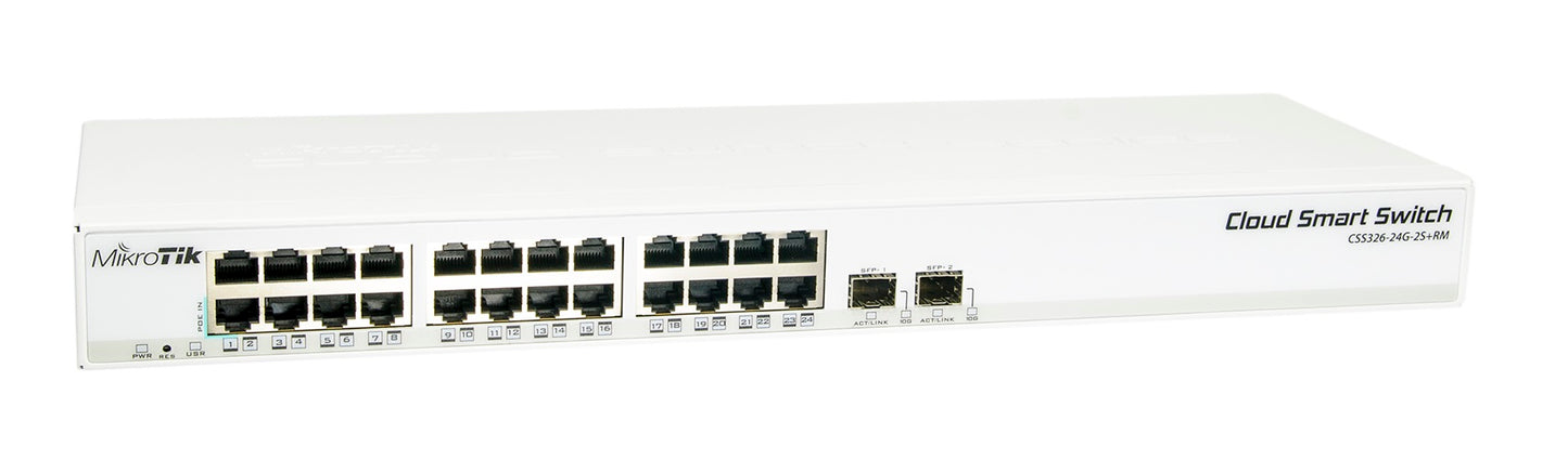 MikroTik CSS326-24G 24-Port Gigabit Smart Switch 2SFP+ R/M