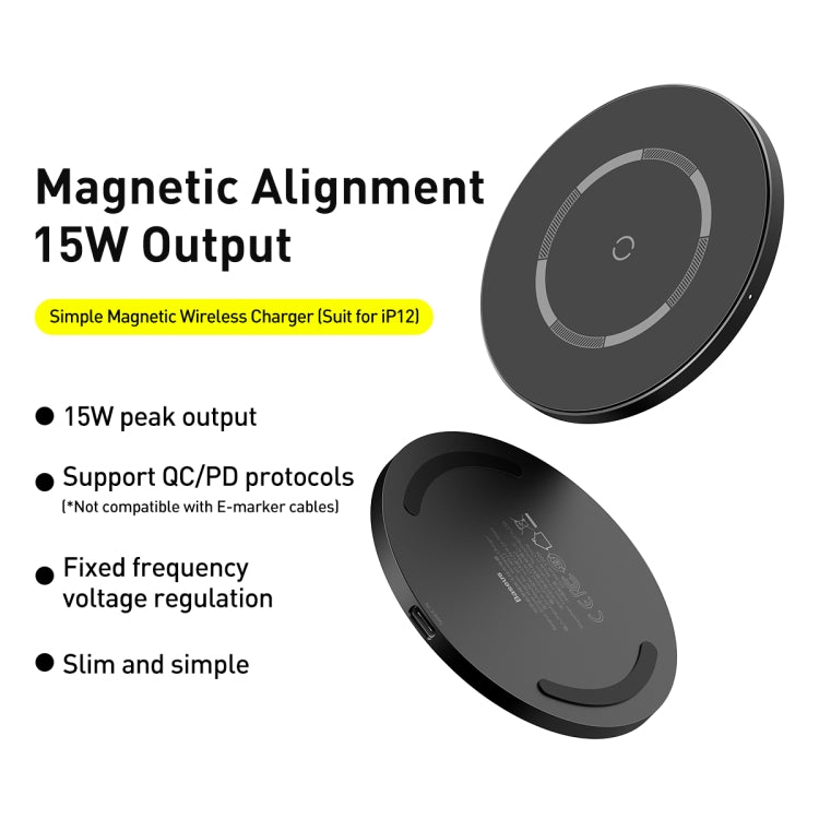 Baseus Simple Magnetic Wireless Charger Black