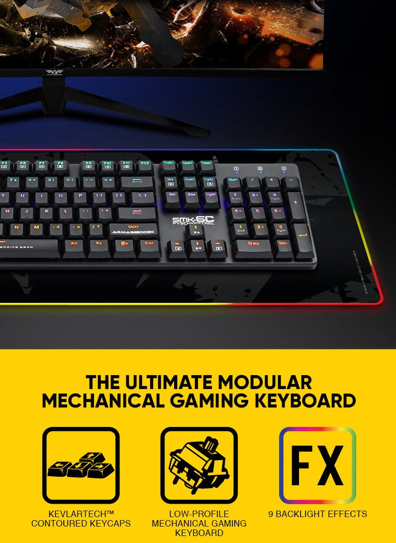 Armaggeddon SMK-6C PSYCHKESTREL Low Profile Blue Switch Mechanical Keyboard