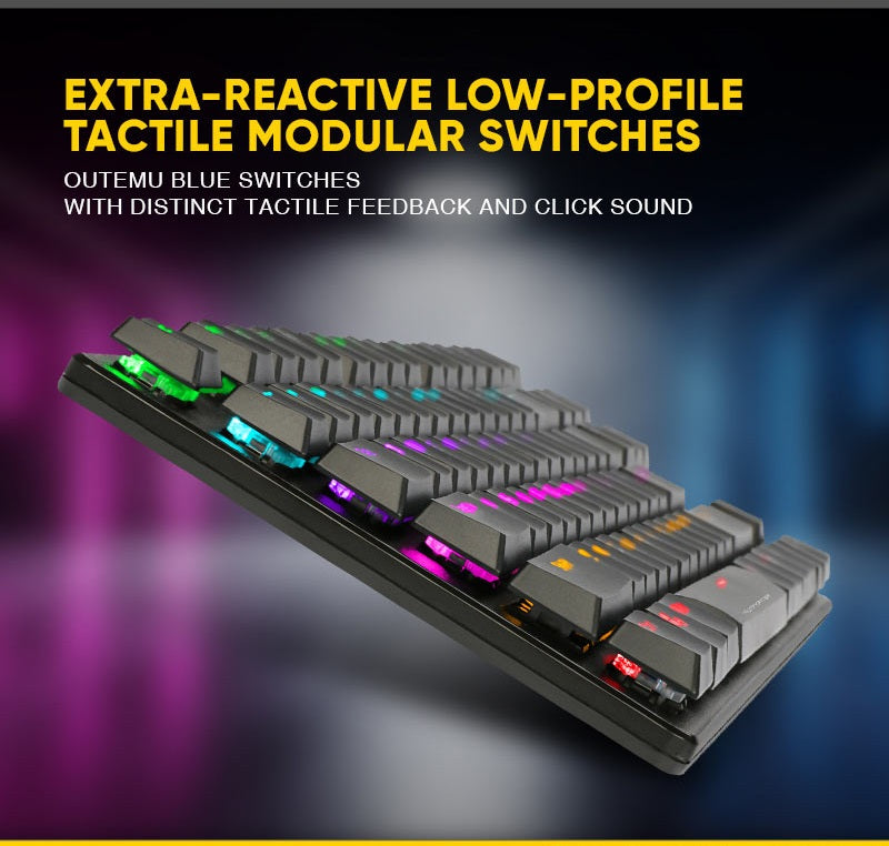 Armaggeddon SMK-6C PSYCHKESTREL Low Profile Blue Switch Mechanical Keyboard