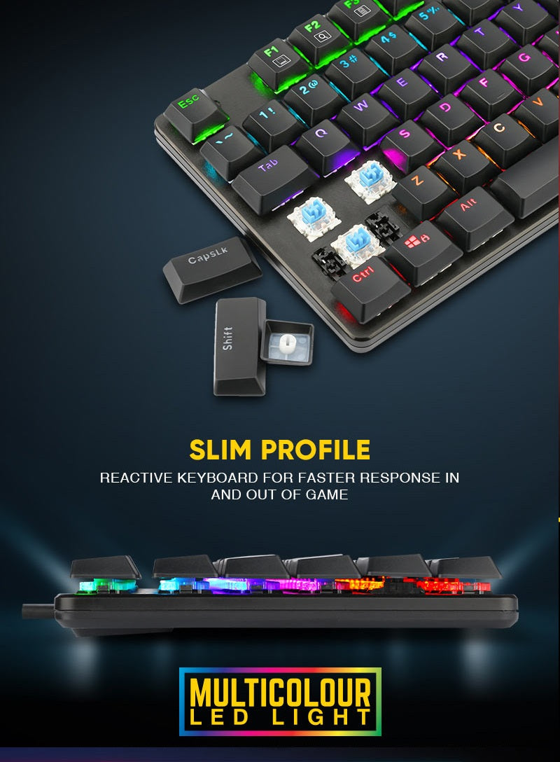 Armaggeddon SMK-6C PSYCHKESTREL Low Profile Blue Switch Mechanical Keyboard