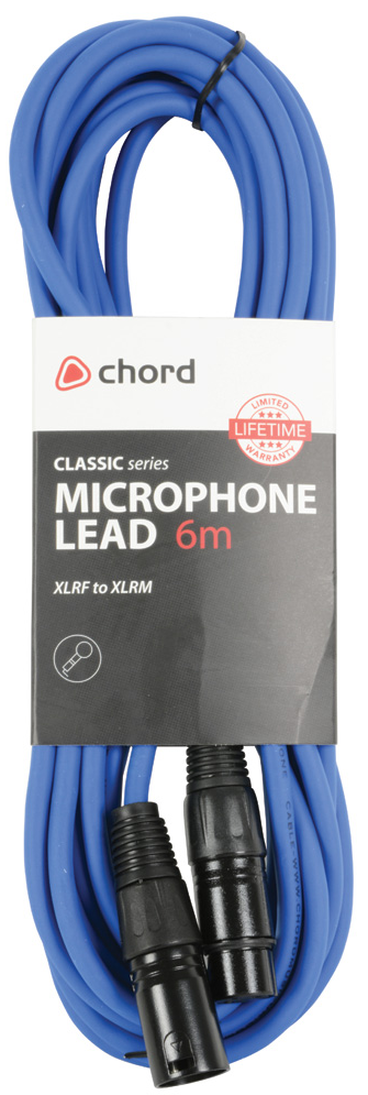 Chord Classic XLR M-F 6.0m Blue 190.104UK