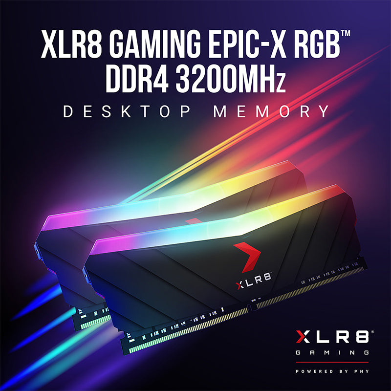PNY XLR8 EPIC-X RGB DIMM DDR4 3200MHz 32GB (2X16GB) Desktop RAM