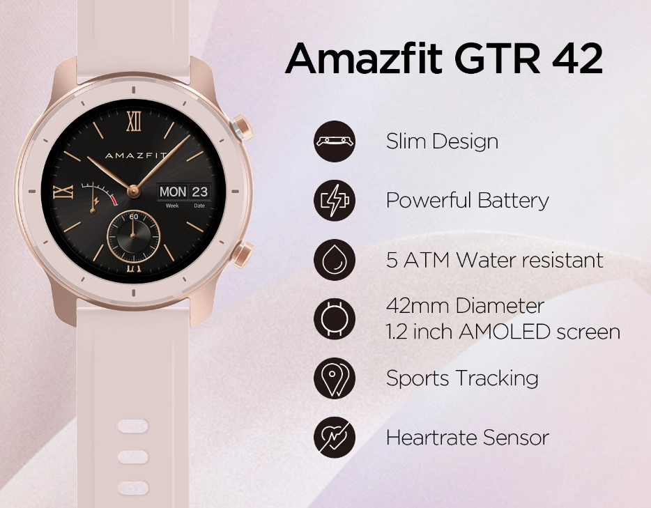 Amazfit cheap gtr pink