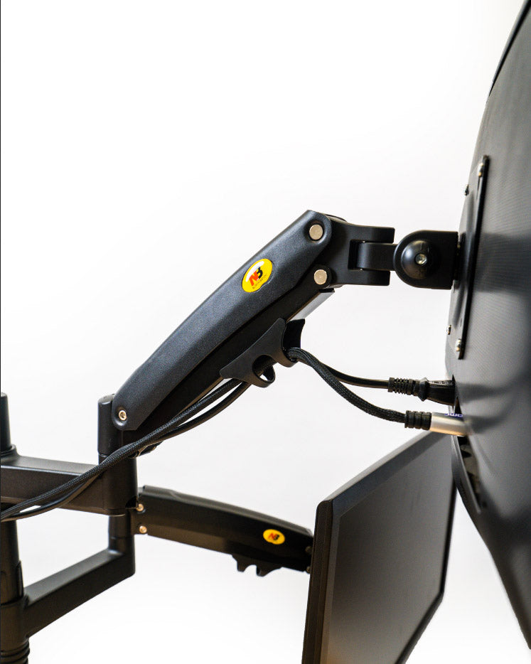NBMounts H180 Desktop Twin Monitor Mount Black