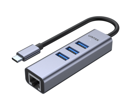 Unitek H1904A USB3.0 Type-C Hub 3x USB & Gb Lan