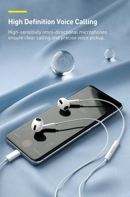 Baseus Encok C17 Type-C In-Ear Wired Earphone White