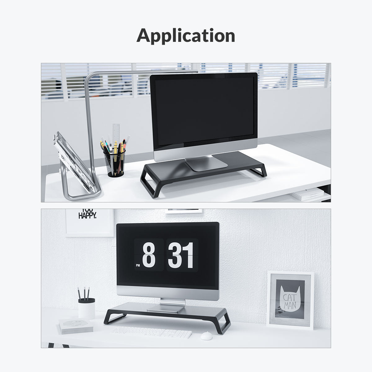 Orico Stand Monitor Solid Wood+ABS Black HSQ-M1-BK