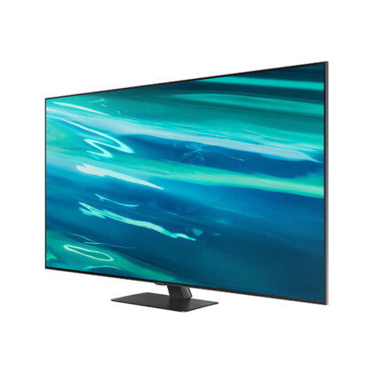 SAMSUNG TV 55'' Q80A, 3840X2160 UHD, 4K, QLED, SMART, 3800 PQI, 120HZ, HDR 10+, QUAD-CORE, HDMIx4, USBx2, ETHERNET, STYLISH Q, CARBON SILVER
