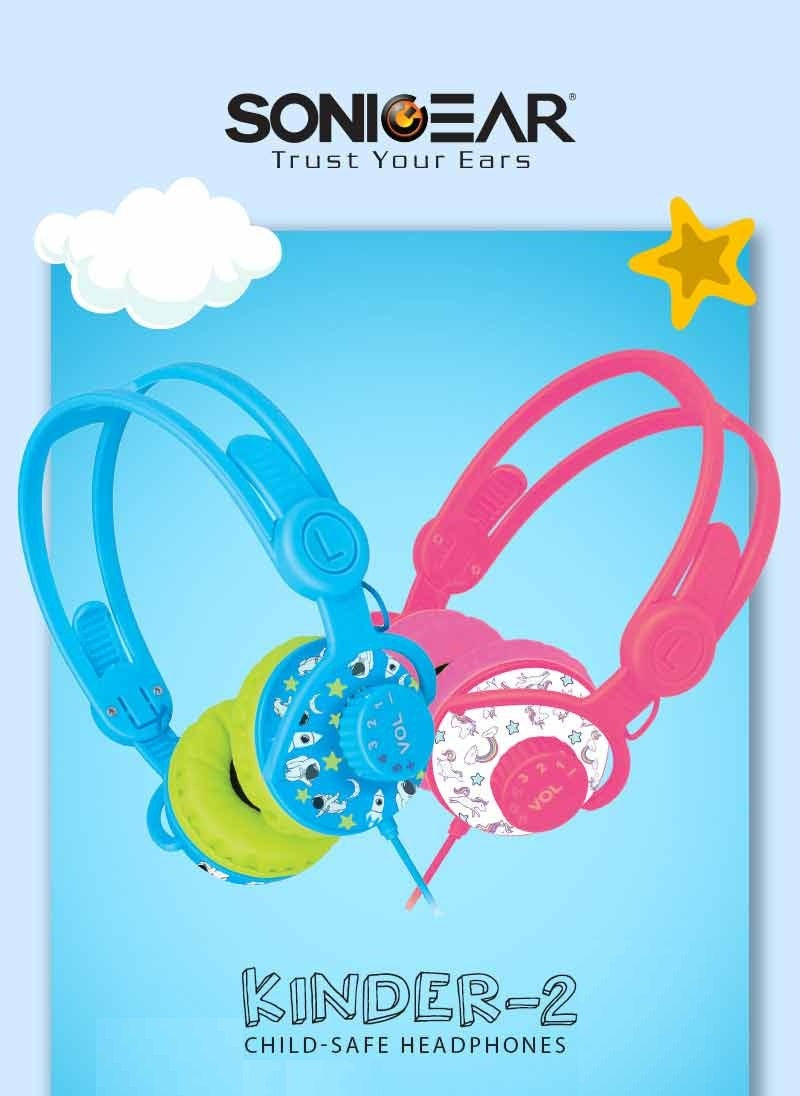 SonicGear Kinder2 Kids Headphones Blue Green