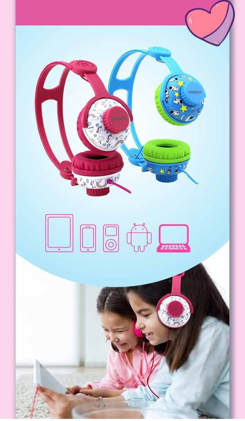 SonicGear Kinder2 Kids Headphones Blue Green