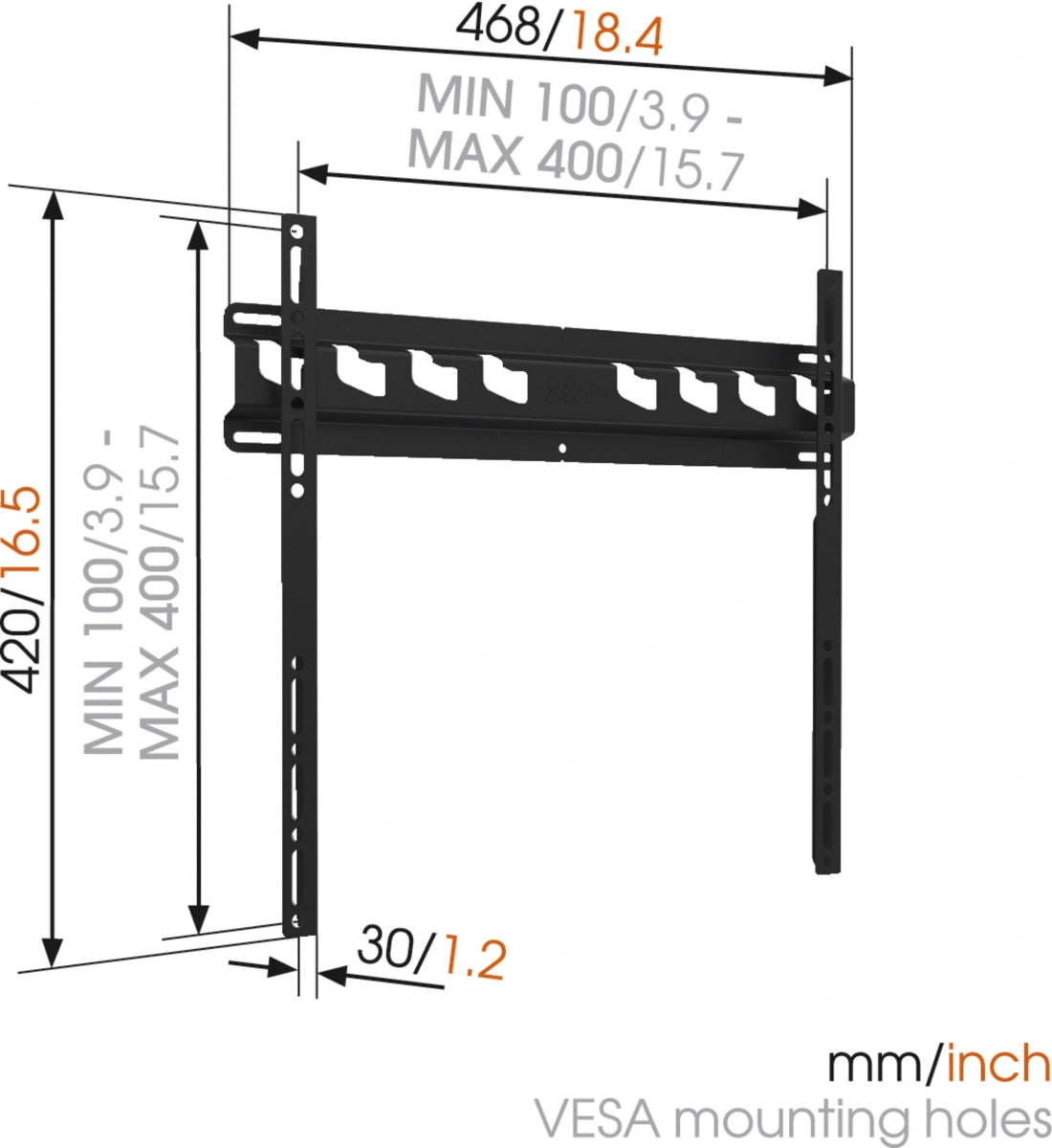 Vogels MA3000 FLAT TV Wall Mount 32-55'' Fixed Black