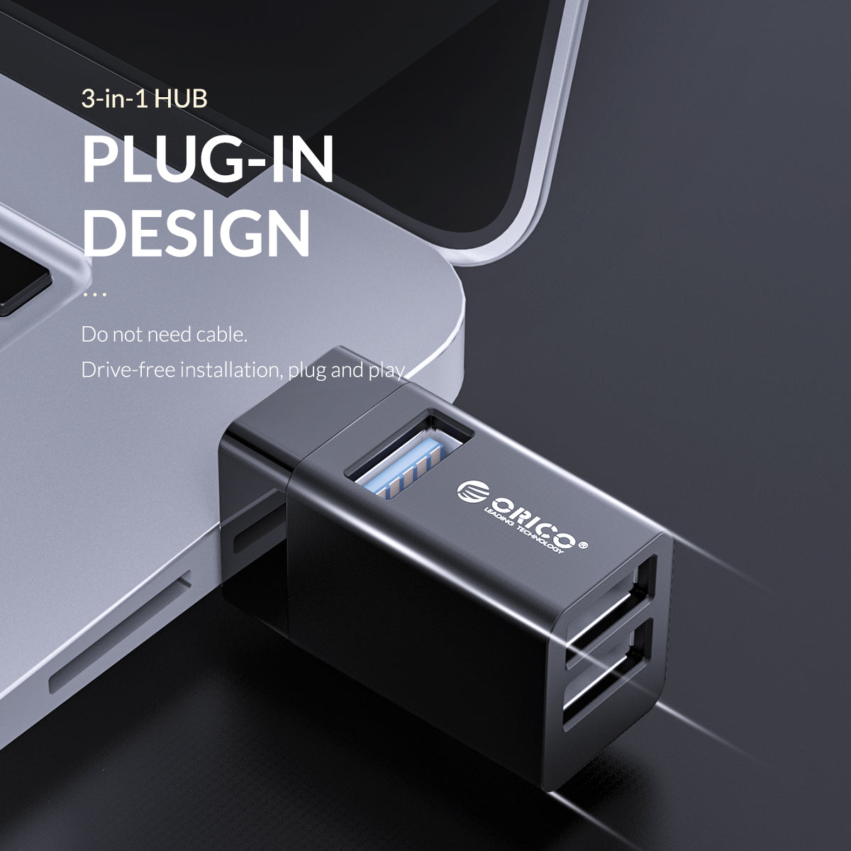 Orico USB-A Hub 3Port Mini Stick type MINI-U32