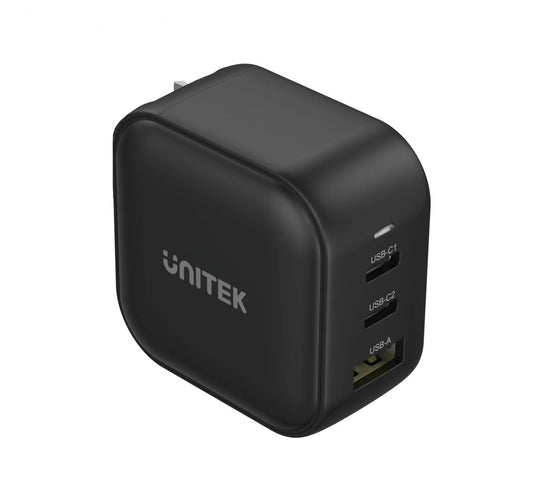 Unitek P1108ABK 66W 3in1 GaN Travel Charger Black