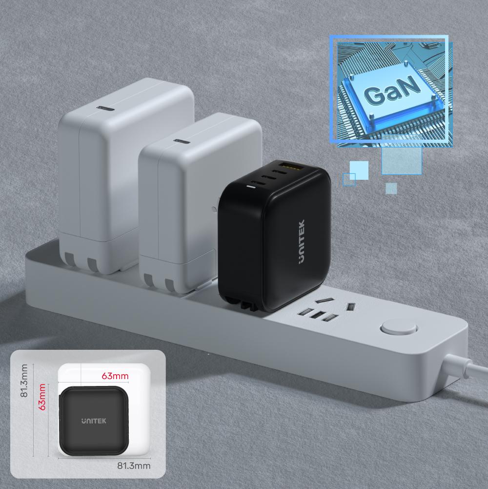 Unitek P1112ABK 100W 4in1 GaN Multiplug Charger Black