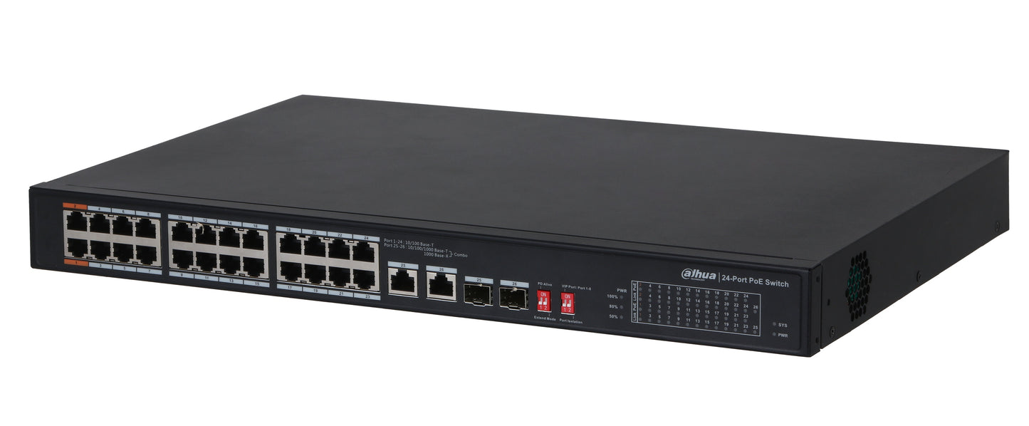 Dahua PoE Switch 24ports 240W PFS3226-24ET-240
