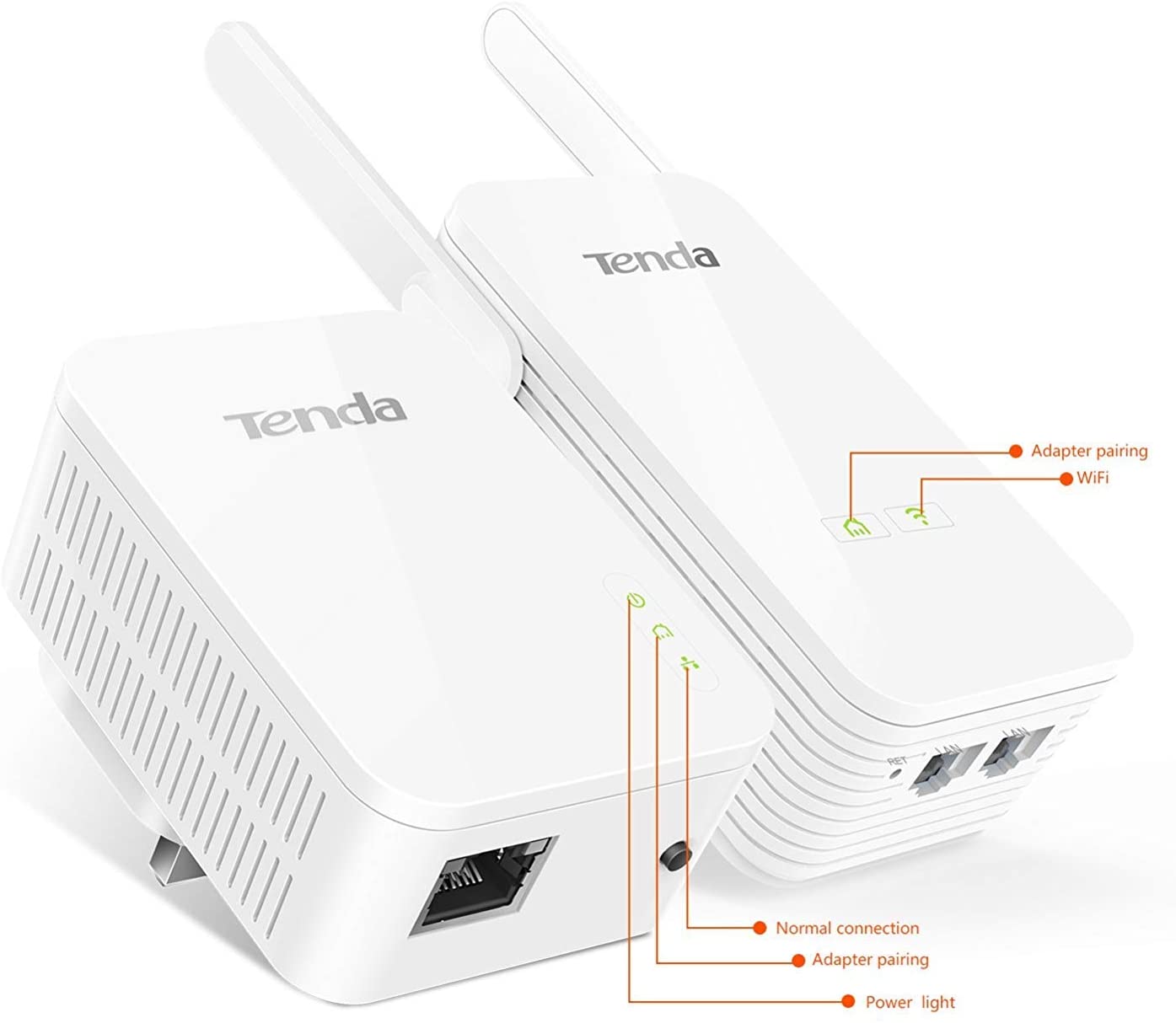 Tenda PH5 AV1000 Wi-Fi Gigabit Powerline Kit UK