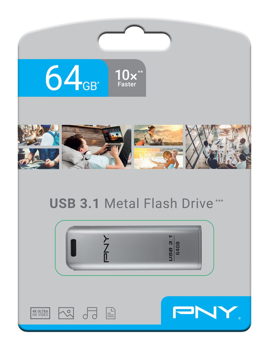 PNY Elite Steel USB 3.1 Stick 64GB