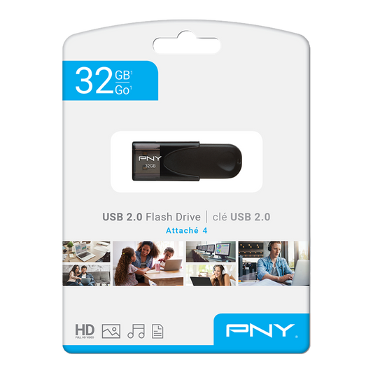 PNY Attache 4 USB 2.0 Stick 32GB Black
