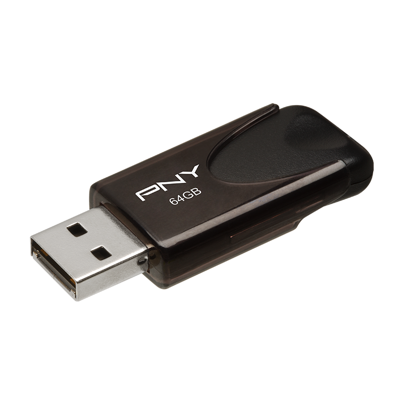 PNY Attache 4 USB 2.0 Stick 64GB Black