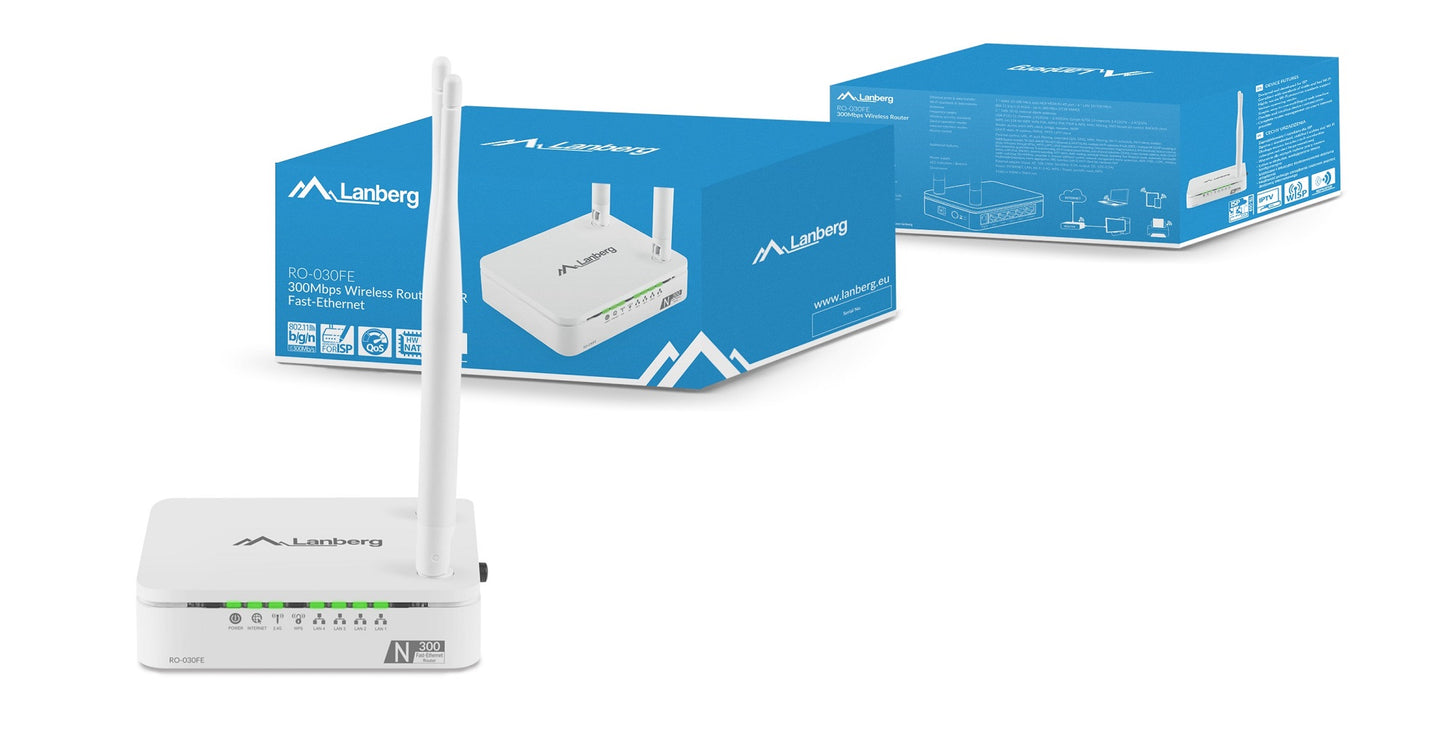 Lanberg RO-030FE 300Mbps Wireless N Router/Repeater
