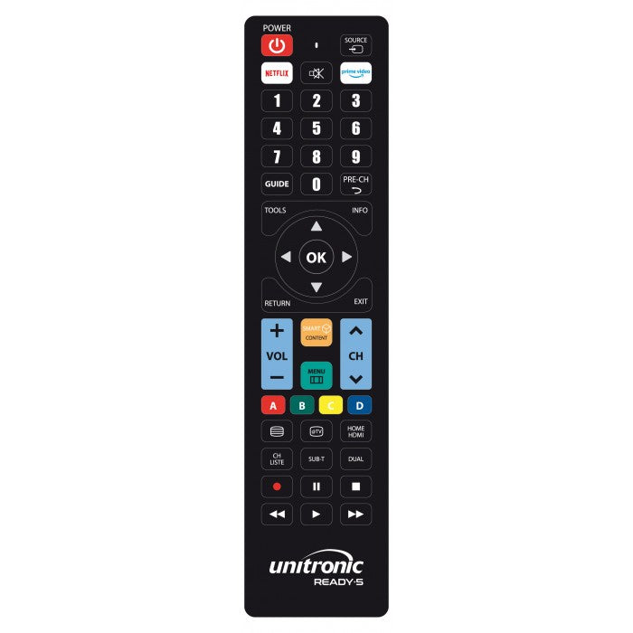 Unitronic Ready5 Multribrand TV Replacement Remote