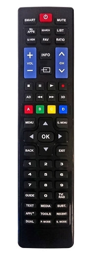 Superior Extended Combined Smart LG/SAMSUNG TV Replacement Remote Control Bl