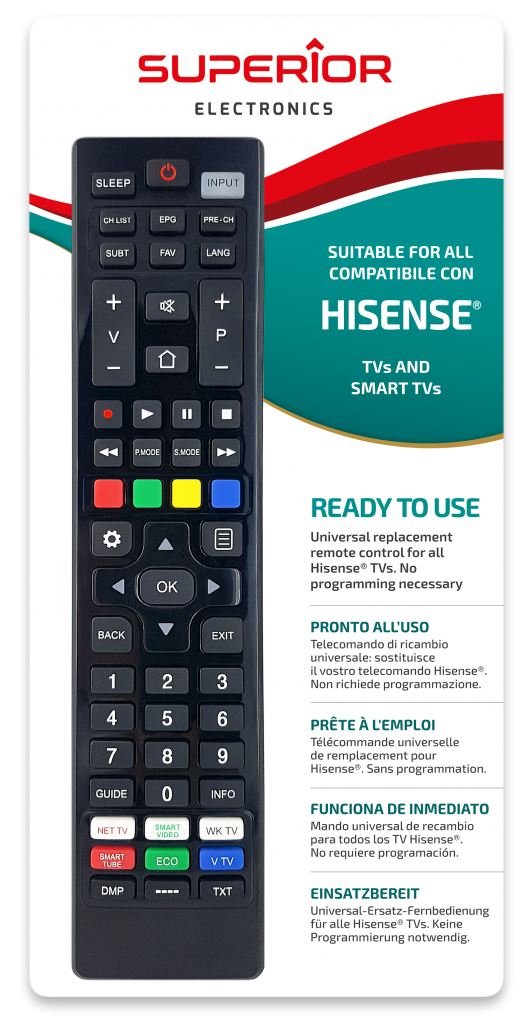 Superior HISENSE TV Replacement Remote Control SMART