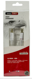 EAGLE AUDIO/VIDEO CABLE JACK-2RCA 3.5MM 0.8M HIGH STANDARD